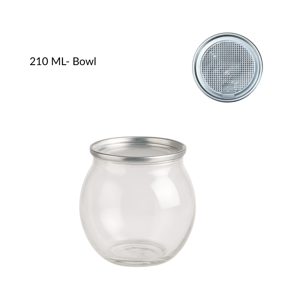 Embalagem PET 210ml bowl com Tampa Metálica - 200 UNIDADES