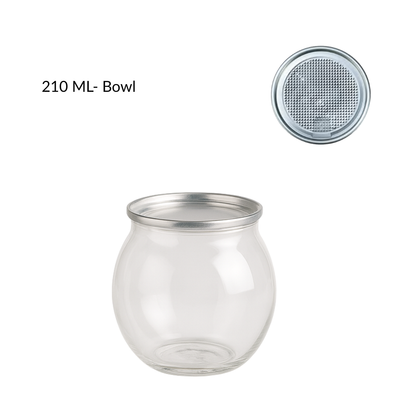 Embalagem PET 210 ml bowl com Tampa Metálica - 500 UNIDADES