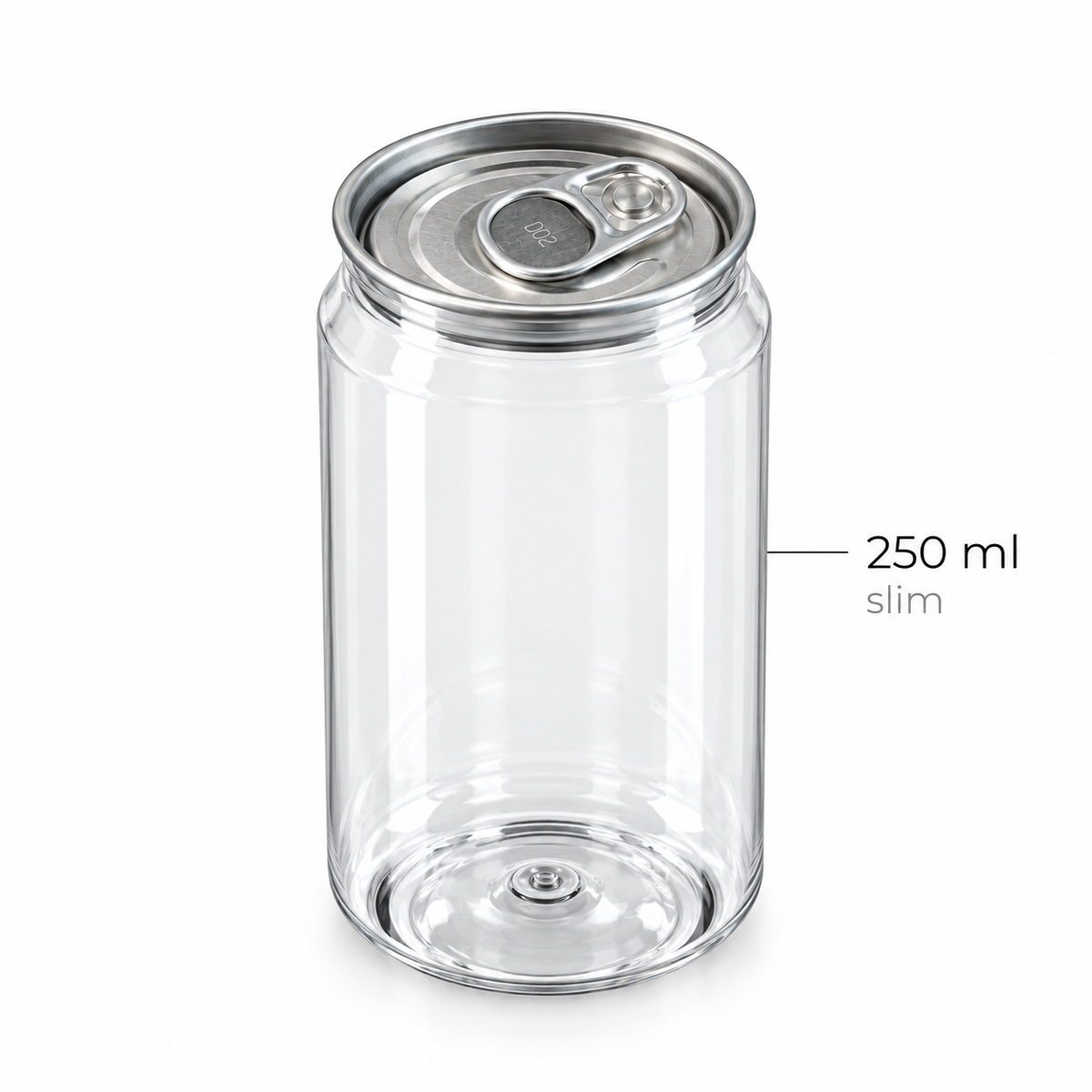 Lata PET 250 ml Slim com Tampa de Alumínio Recravável - 600 unidades