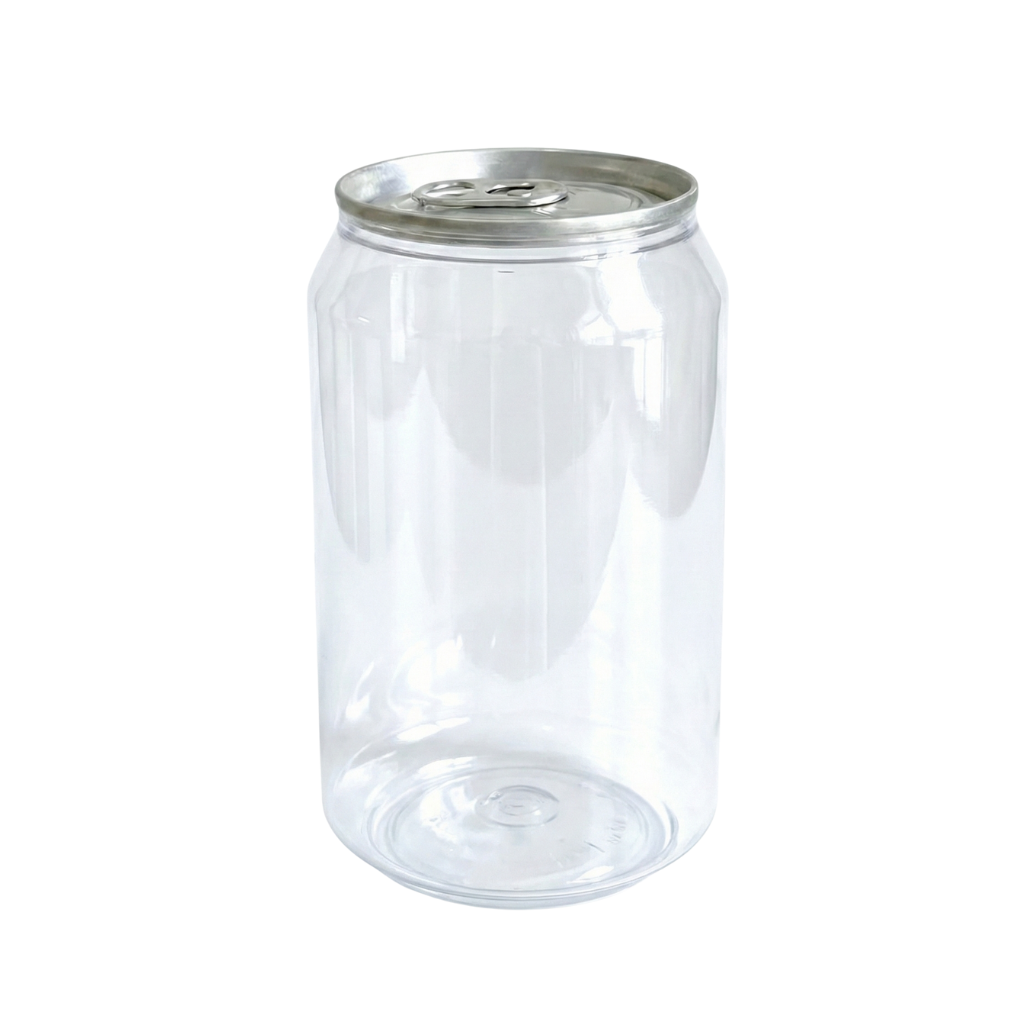 Lata PET 330 ml Tradicional com Tampa para Recravação – kit com 100 unidades