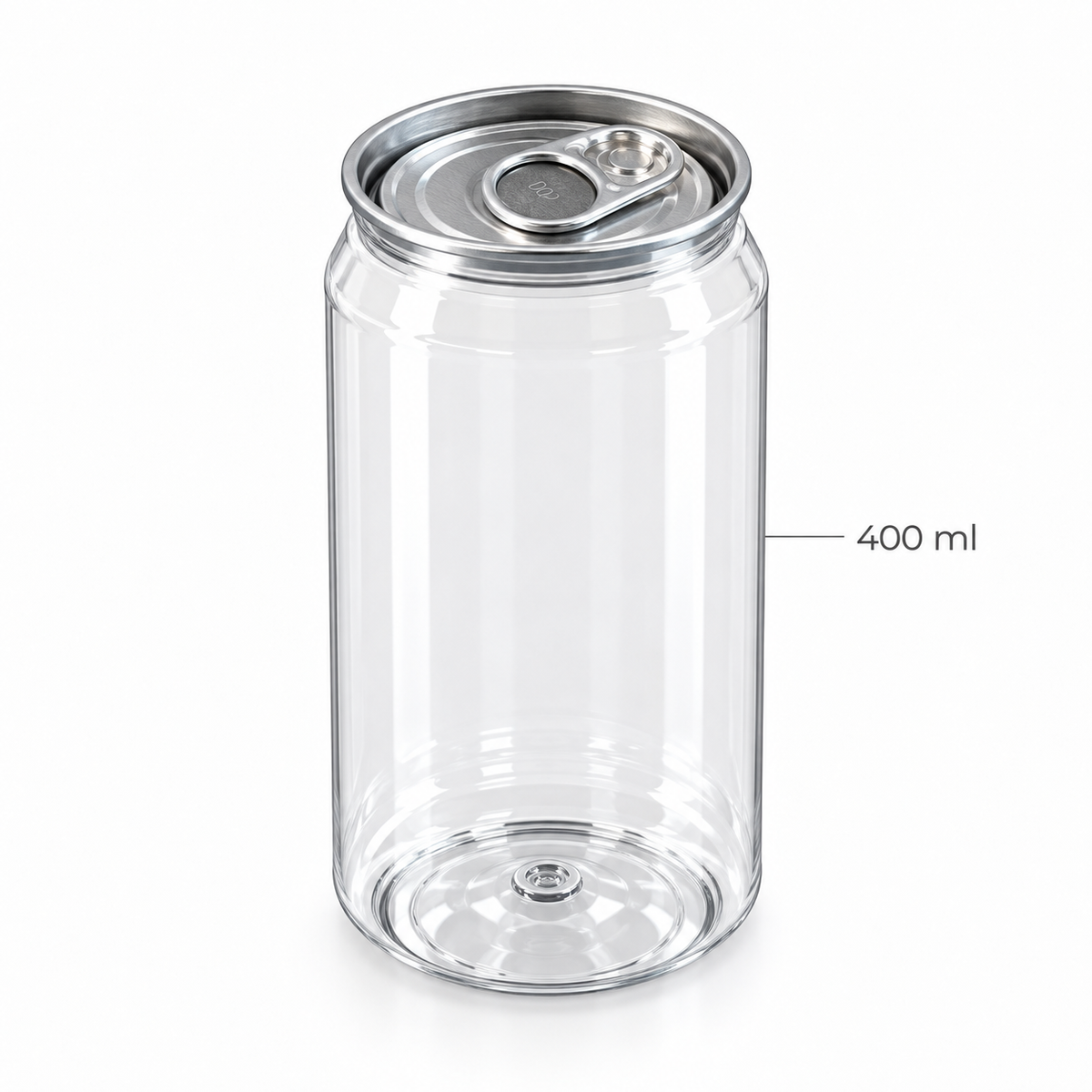 Lata PET 400 ml Slim para Recravação com Tampa de Alumínio — 500 Unidades