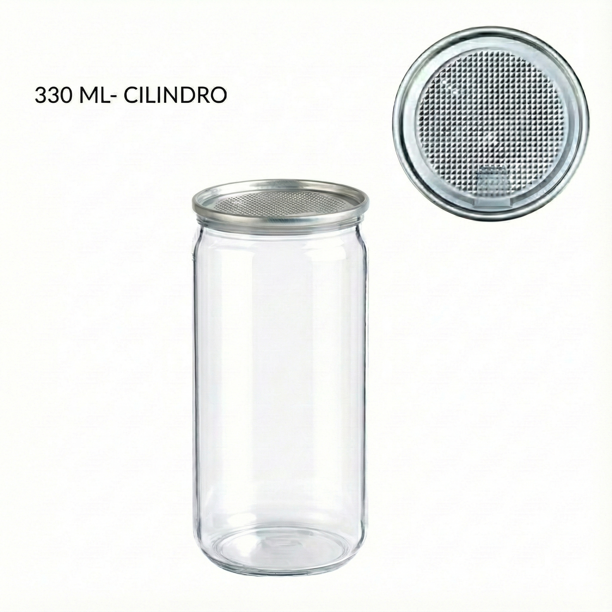 Embalagem PET 330 ml Cilíndrica com Tampa Metálica - 200 unidades