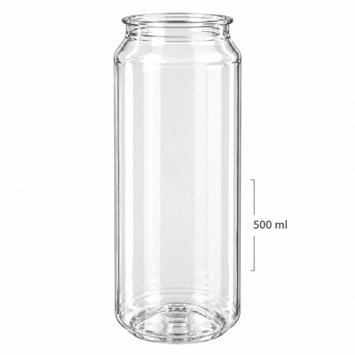 Lata PET Recravável 500 ML - kit 100 unidades